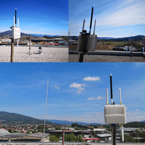 UG87 LoRaWAN Gateway - Milesight bramka zainstalowana na zewnątrz